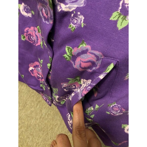 Women’s’ Floral Fleece Jacket in Cotton Blend Size PL - Picture 11 of 12